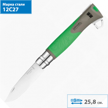 Нож OPINEL №12 EXPLORETICK REMOVER, зеленый Нож OPINEL №12 EXPLORETICK REMOVER, зеленый